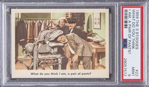 1959 Fleer "Three Stooges" #22 "What Do You… " – PSA MINT 9